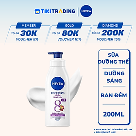 Sữa Dưỡng Thể NIVEA Extra Bright Dưỡng Sáng Da | Mịn Da (350 ml) - Sáng Da Ban Đêm
