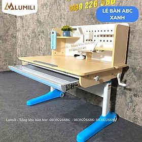 Mua Bộ bàn học chống gù gỗ tự nhiên cao cấp Lumili abc house size lớn 95cm nâng hạ độ cao tay quay  điều chỉnh nghiêng