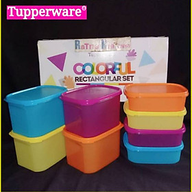 Mua Bộ Hộp Trữ Mát Colorful Rectangular Tupperware Set 8 Hộp tại Tup Bếp  Xinh