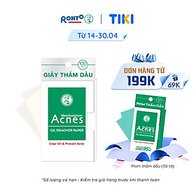 Hình ảnh Giấy thấm dầu kiểm soát nhờn, ngừa mụn Acnes Oil Remover Paper 100 tờ