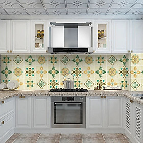 Mua Decal giấy dán bếp tráng nhôm cách nhiệt ô vuông khổ 3m keo sẵn - Tặng 1 khăn mặt 30x40cm