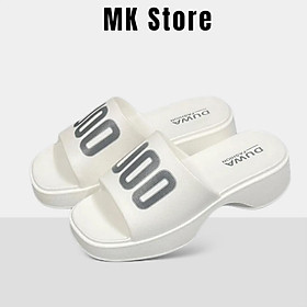 Dép bánh mì nữ đế độn 4cm tăng chiều cao chất eva siêu nhẹ , dép quai ngang nữ UOO đúc nguyên khối đi biển - DL226 - TRẮNG