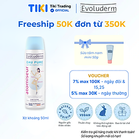 Xịt khoáng dưỡng ẩm, làm dịu và bảo vệ da Evoluderm Atomiseur Eau Pure