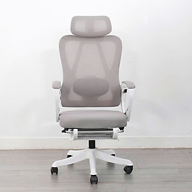 Ghế làm việc lưng lưới nệm vải lưới màu xám CR4336-2M Nội thất Capta