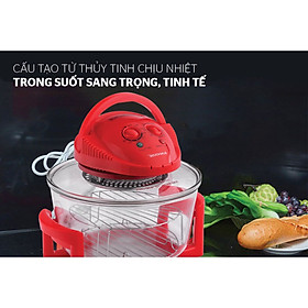 Mua Lò nướng thủy tinh 12 lít  6 chế độ nướng công suất 1300W SUNHOUSE 416 - Hàng chính hãng