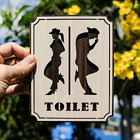 Bảng toilet gỗ dán tường phong cách cực chất - Mẫu TL04