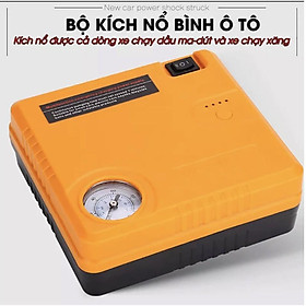 Thiết bị khởi động xe ô tô xe máy kiêm bơm lốp xe 2in1