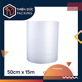 Cuộn xốp nổ bóng khí 50cm x 15m dùng đóng gói, bọc hàng, chống sốc, chống va đập