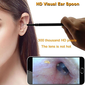 3in1 Ear Cleaning USB Endoscope 5.5mm Visual Ear Spoon Earpick Otoscope CameLHD