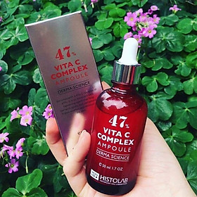 Tinh chất dưỡng trắng, mờ thâm, se lỗ chân lông histolab 47% vita c complex ampoule derma science