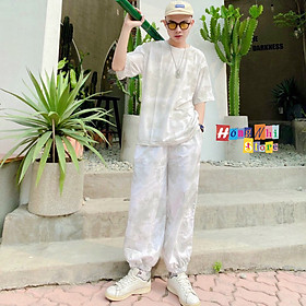 Áo Thun Tay Lỡ Lửng Loang Màu Tie Dye Tay Lỡ Form Rộng Nam Nữ Unisex - MM