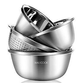 Bộ Rổ Thưa Bát Thép 304 Không Gỉ Maxcook (4 Món)