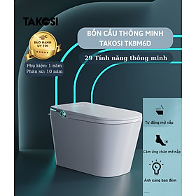 Mua Bồn cầu thông minh xịt nước tự động đa chức năng TAKOSI K8M6D dùng gia đình  dùng khách sạn hàng chính hãng bảo hành 10 năm