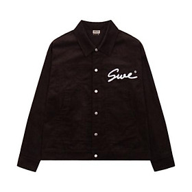 SWE - Áo sơ mi unisex SIGNATURE CORDUROY JACKET vải nhung sợi dài tay thêu chữ