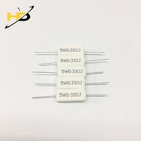 Mua  SET 10 CON  Trở Sứ 0.33R 5W Sai Số 5%