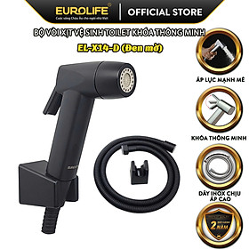 Mua Bộ xịt vệ sinh 2 chế độ chảy  khóa thông minh Eurolife EL-X14 ( 2 màu lựa chọn : Đen mờ và mạ Crôm)