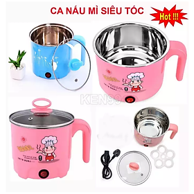 Mua Ca Nấu Mì  Lẩu mini Đa Năng Có Tay Cầm 1 8L - Nồi Lẩu Điện Mini Kèm Giá Hấp