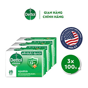 Combo 3 xà phòng Dettol kháng khuẩn 100g