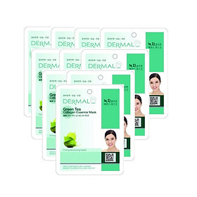 [TẶNG THÊM 3 miếng] 10 Mặt nạ dưỡng da tinh chất trà xanh Dermal