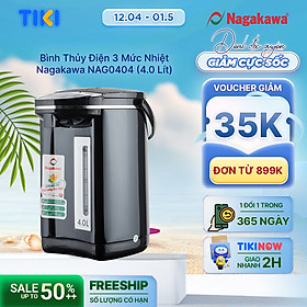 Bình Thủy Điện 3 Mức Nhiệt Nagakawa NAG0404 (4.0 Lít) - Hàng Chính Hãng