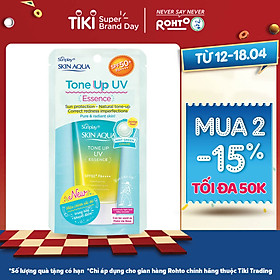 Tinh chất chống nắng nâng tông dành cho da dầu/hỗn hợp Sunplay Skin Aqua Tone Up UV Milk (Mint Green) (dành cho da sáng, có khuyết điểm đỏ) (50g)
