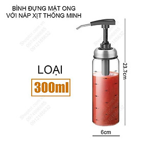 Bình đựng mật ong, nước sốt cà chua, tương ớt đa năng BMO02, nắp xịt tiện dụng