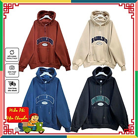 Áo Hoodie Form Rộng, Chất Nỉ Dày Dặn Thiết Kế Cổ Khóa Kéo Độc Đáo Thêu Nổi Chữ BADBLOOD 1988 Siêu Hot