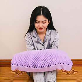 Gối ngủ TPE chống đau cổ giúp ngủ ngon đàn hồi tốt dễ vệ sinh HoneyComb Công Nghệ Nhật Bản