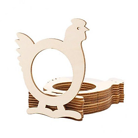 3x10pcs Wooden Napkin Rings Cartoon Animal Napkin Holder for Dinners Chicken