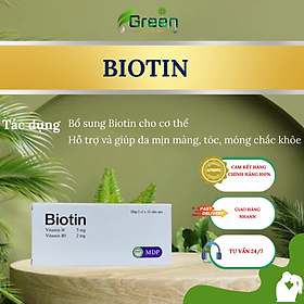 Combo 3 hộp Biotin MDP - Hỗ trợ giảm rụng tóc, gãy móng Hộp 20 viên