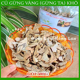  500G Củ Gừng Vàng (Gừng Ta) khô sắt lát nguyên chất 100% (không pha chộn, không chất bảo quản)