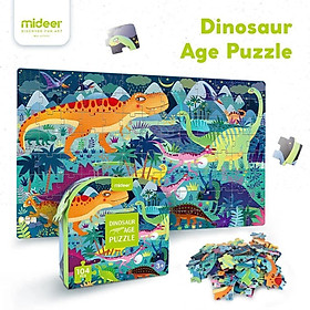 Đồ chơi xếp hình Mideer - Valy xếp hình khủng long 104 mảnh ghép - Dinosaur Age