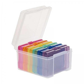 2x5x7 Inch Photo Storage Box High-quality Plastic Craft Organizer Multicolor