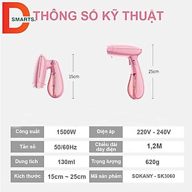 Mua Bàn là hơi nước cầm tay công suất 1500W  bàn ủi hơi nước du lịch gấp gọn