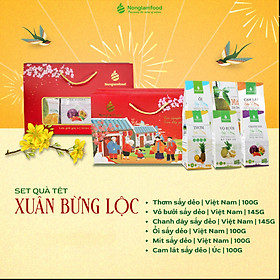 [BỘ QUÀ TẾT 2025] Set quà tết Xuân Bừng Lộc mix trái cây đủ vị Nonglamfood | Bộ quà tặng người thân, bạn bè, doanh nghiệp, đối tác