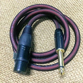 Mua Dây tín hiệu âm thanh rắc 6.5mm sang rắc canon  01 dây Jack 6.35mm ra canon  loại bọc giáp bảo vệ