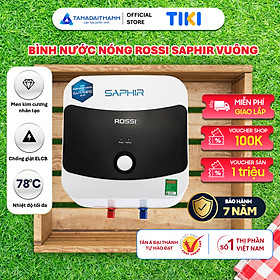 Mua Bình nóng lạnh gián tiếp Rossi Saphir Vuông (15/20/30 Lít) - Chính hãng  Bảo Hành 7 năm