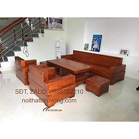 Mua Bàn ghế đối hộp gỗ gõ đỏ BG049