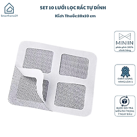 Mua Set 10 Miếng Dán Lưới Lọc Rác Tự Dính  Chặn Rác Cống Thoát Sàn Nhà Tắm  Bồn Rửa 10x10cm - HÀNG CHÍNH HÃNG MINIIN