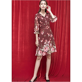 Đầm LyLy hoa đỏ ( Size : S, M, L)