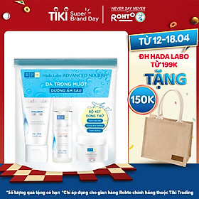 Bộ sản phẩm dưỡng ẩm sâu da trong mướt Hada Labo Advanced Nourish Trial Set