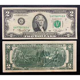Mua Tờ 2 USD Mỹ may mắn nhất thế giới   2 Dollar 1976 cổ - quà tặng ý nghĩa