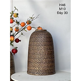 Mua Bình cắm hoa dáng chuông tổ ong H46cm  men mộc. Gốm sứ Bát Tràng