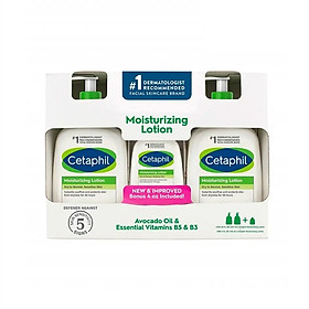 Set 3 Dưỡng Thể Cetaphil Moisturizing Lotion - Mỹ