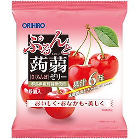 Combo 6 gói Thạch trái cây Orihiro vị Cherry 120gr