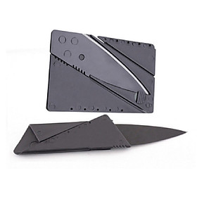 Dao Rọc Giấy Xếp Dạng Thẻ ATM Đa Năng Đen - Dao Xếp Đa Năng Làm Từ Chất Liệu Nhựa Polypropylene Đen Có Lưỡi Bằng Thép Không Gỉ - Thân Thiện Với Môi Trường - Gấp Gọn Để Trong Ví