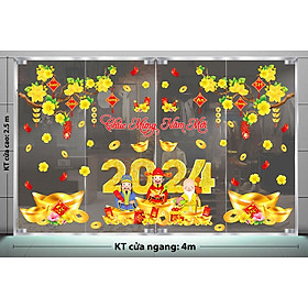 Mua DECAL TRANG TRÍ TẾT 2024 CHO CỬA HÀNG CHĂM SÓC THÚ CƯNG