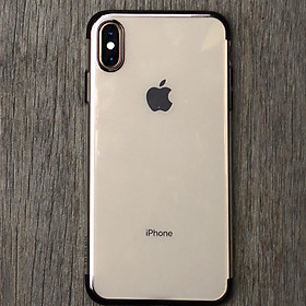 Ốp lưng Silicone trong suốt, viền có màu cho iPhone XS Max