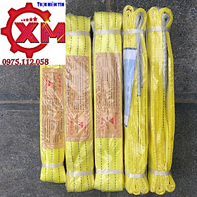 Dây cáp vải cẩu hàng bản dẹp 3 tấn 2 đầu mắt-dây bẹ 3 tấn