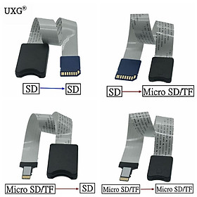 Thẻ SD nữ đến TF Micro SD nam SD đến SD/TF đến TF mở rộng thẻ linh hoạt Bộ chuyển đổi cáp mở rộng Trình đọc Tàu 10cm-60cm Chiều dài cáp: 10cm